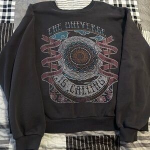 Hollister Black Graphic Crewneck Sweater